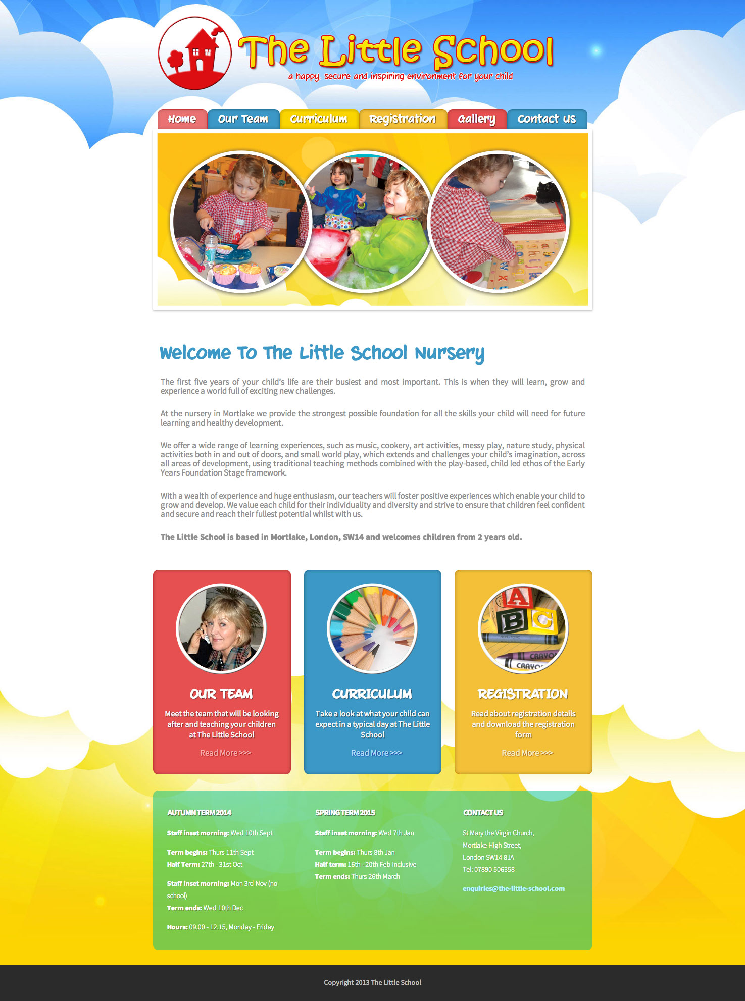 Nursery School Website Design